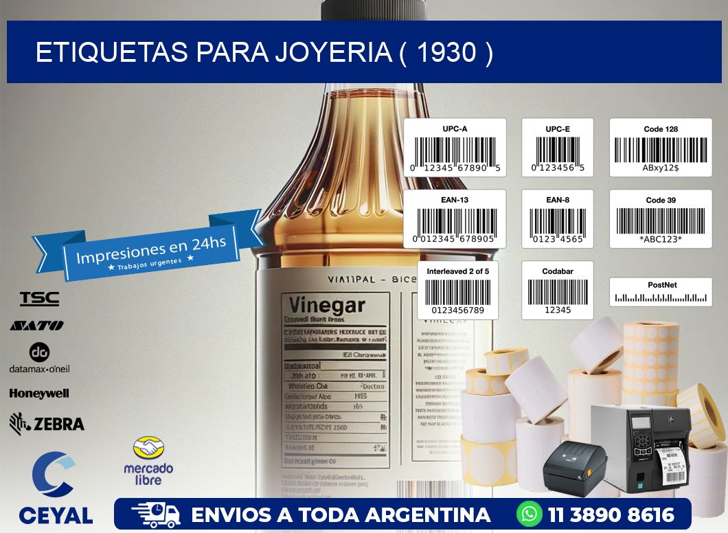 ETIQUETAS PARA JOYERIA ( 1930 )