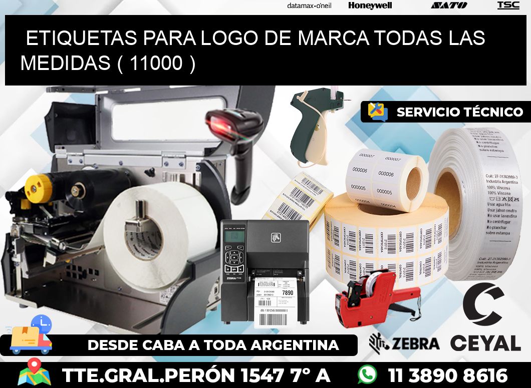 ETIQUETAS PARA LOGO DE MARCA TODAS LAS MEDIDAS ( 11000 )