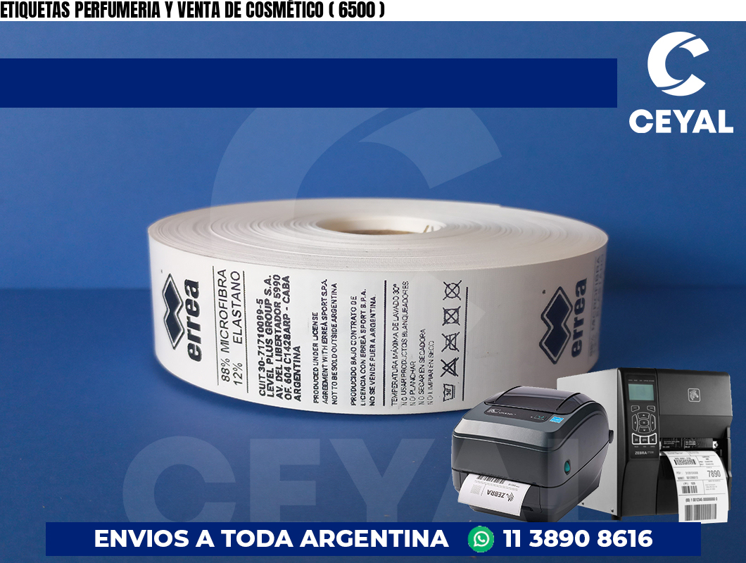 ETIQUETAS PERFUMERIA Y VENTA DE COSMÉTICO ( 6500 )