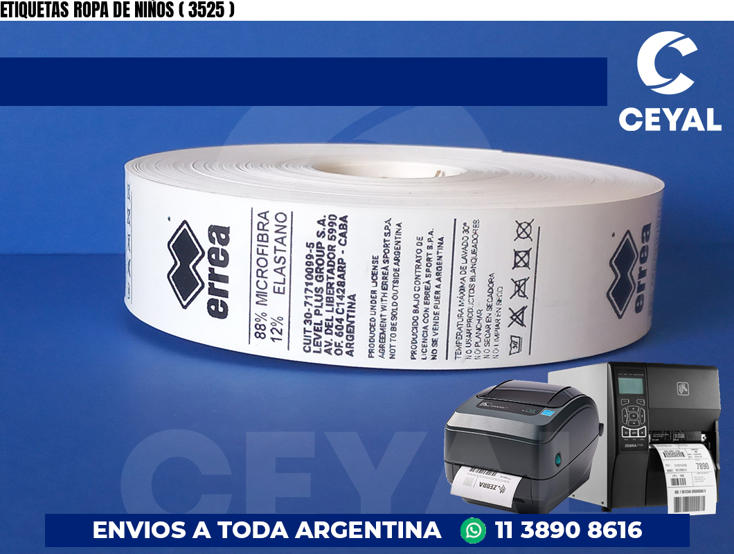 ETIQUETAS ROPA DE NIÑOS ( 3525 )