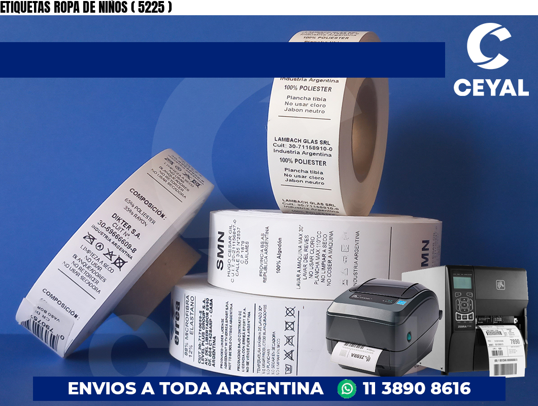 ETIQUETAS ROPA DE NIÑOS ( 5225 )