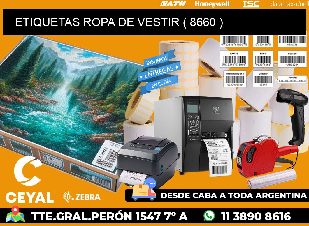 ETIQUETAS ROPA DE VESTIR ( 8660 )