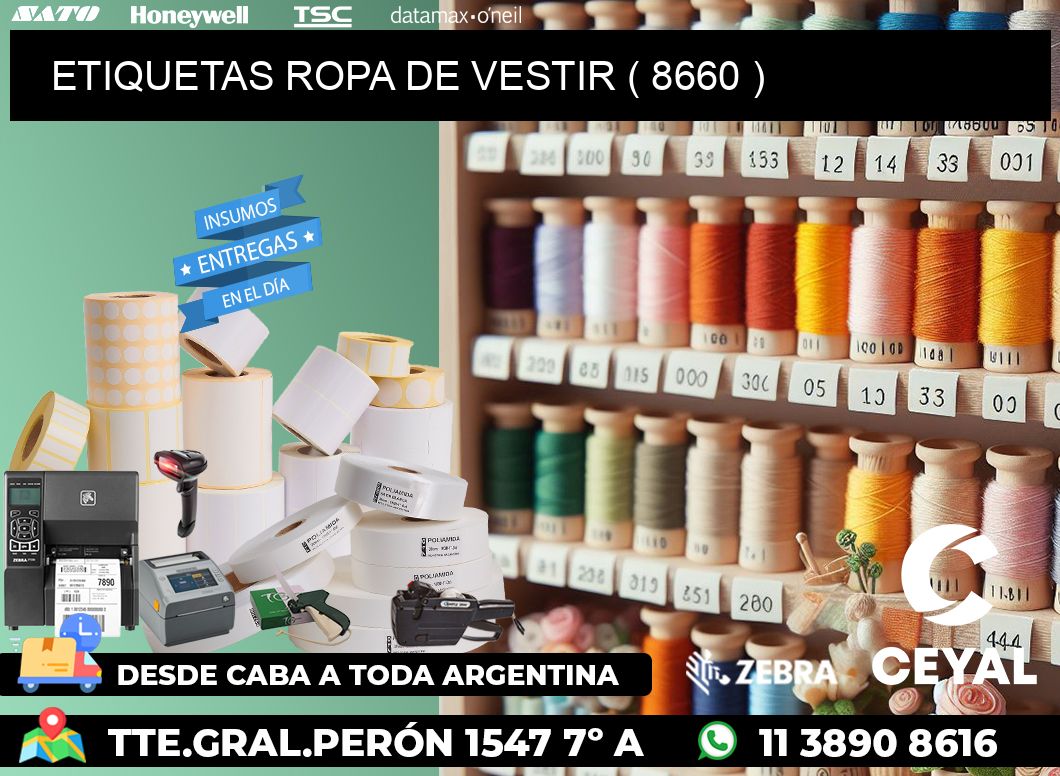 ETIQUETAS ROPA DE VESTIR ( 8660 )