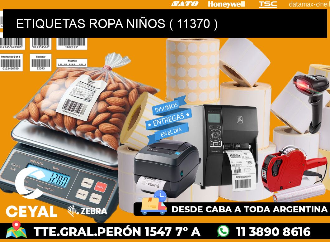 ETIQUETAS ROPA NIÑOS ( 11370 )