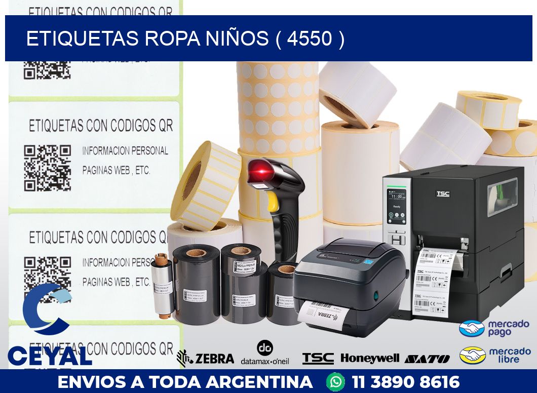 ETIQUETAS ROPA NIÑOS ( 4550 )