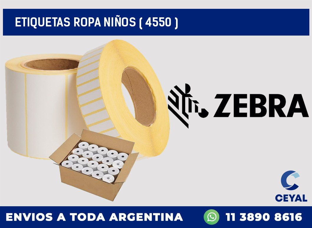 ETIQUETAS ROPA NIÑOS ( 4550 )
