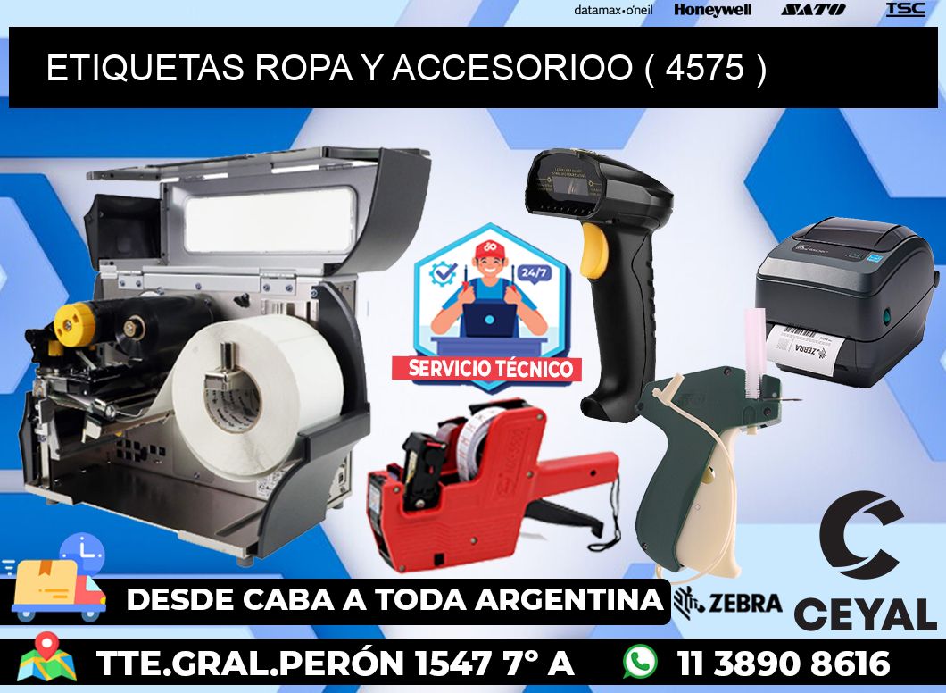 ETIQUETAS ROPA Y ACCESORIOO ( 4575 )