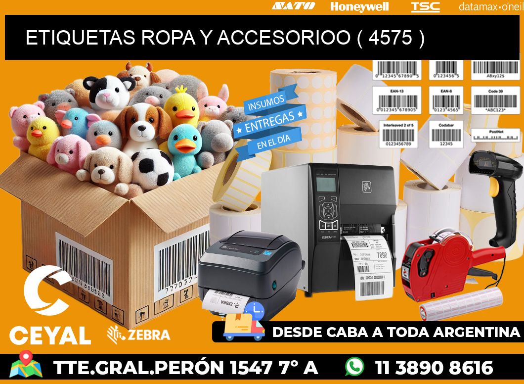 ETIQUETAS ROPA Y ACCESORIOO ( 4575 )