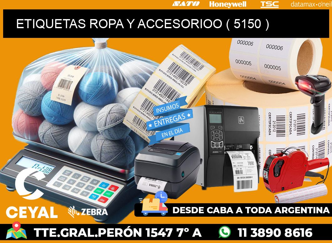 ETIQUETAS ROPA Y ACCESORIOO ( 5150 )
