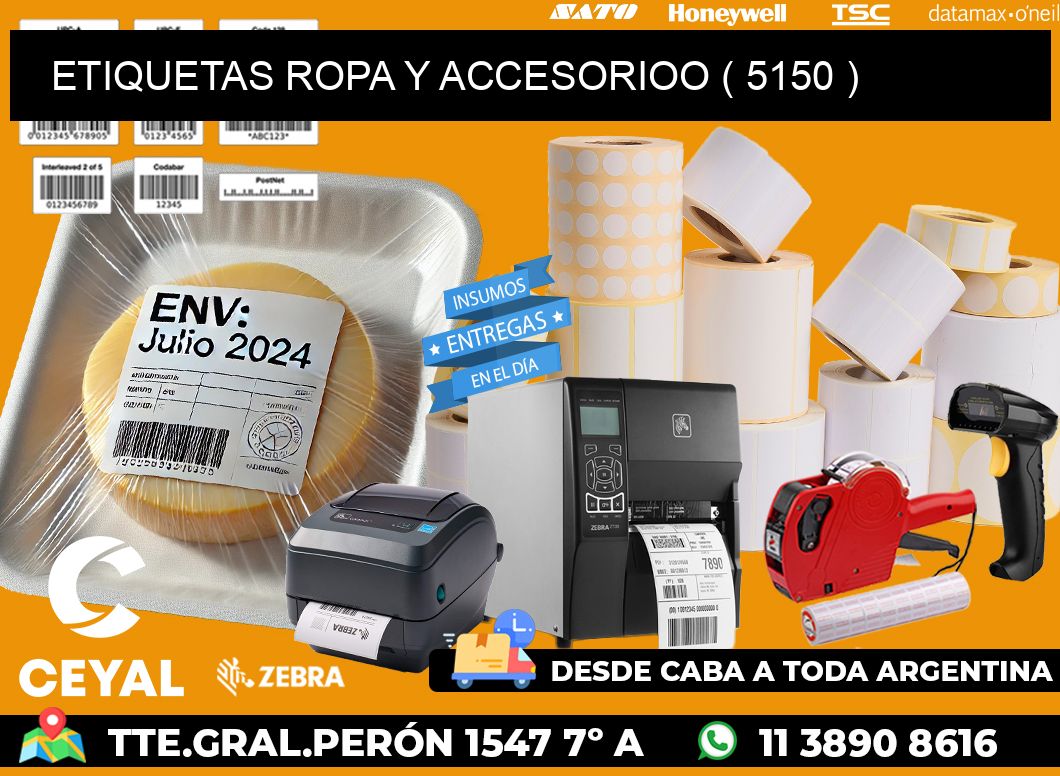 ETIQUETAS ROPA Y ACCESORIOO ( 5150 )
