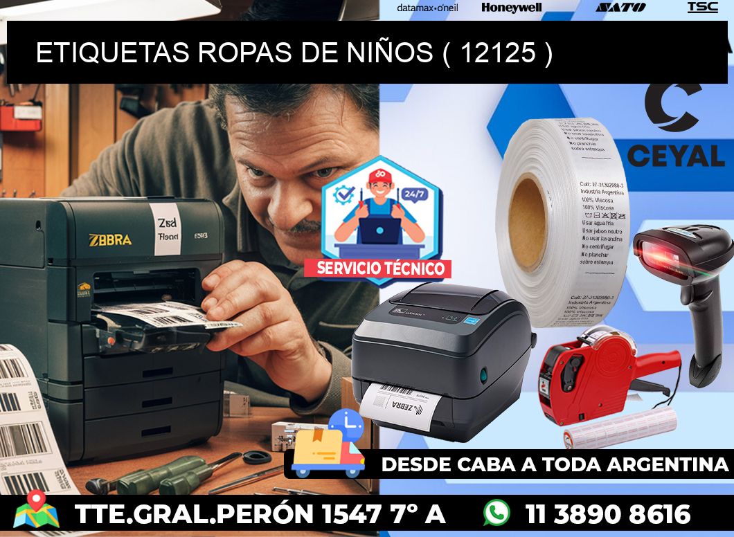 ETIQUETAS ROPAS DE NIÑOS ( 12125 )