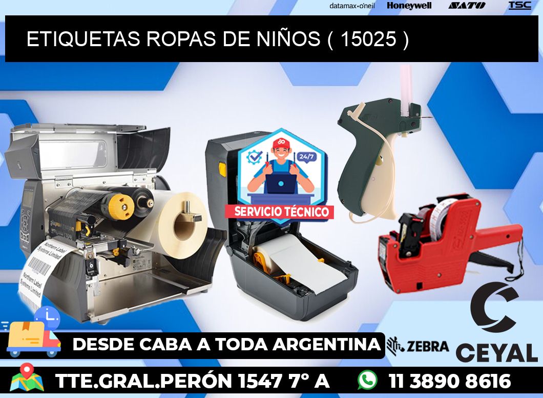 ETIQUETAS ROPAS DE NIÑOS ( 15025 )