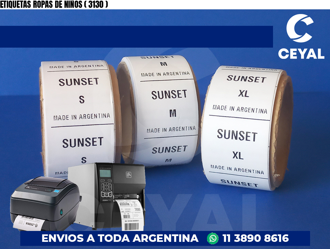 ETIQUETAS ROPAS DE NIÑOS ( 3130 )
