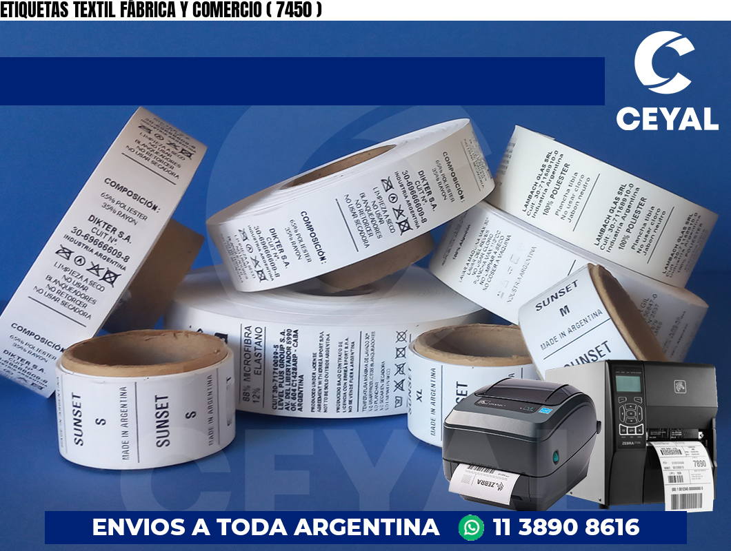 ETIQUETAS TEXTIL FÁBRICA Y COMERCIO ( 7450 )