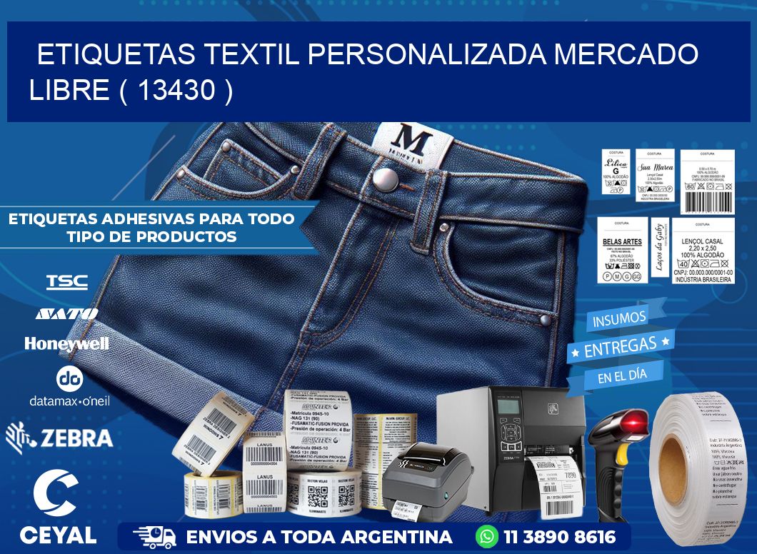 ETIQUETAS TEXTIL PERSONALIZADA MERCADO LIBRE ( 13430 )