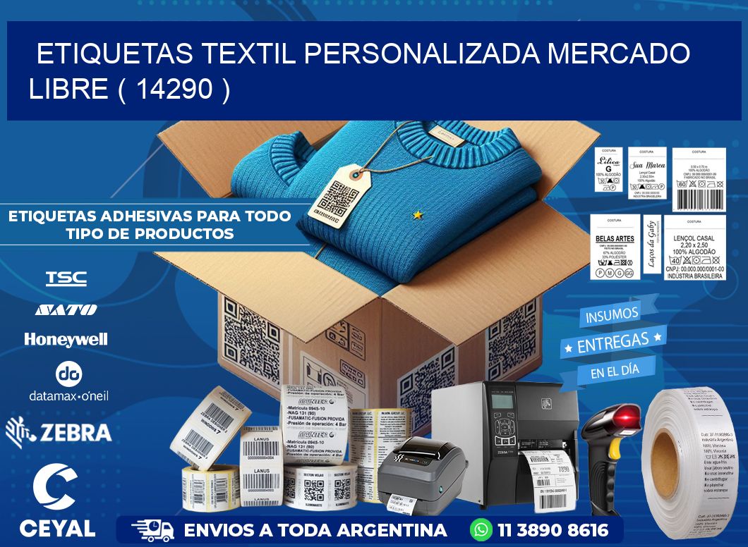 ETIQUETAS TEXTIL PERSONALIZADA MERCADO LIBRE ( 14290 )