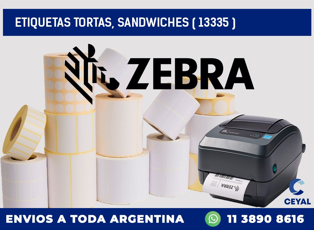ETIQUETAS TORTAS, SANDWICHES ( 13335 )