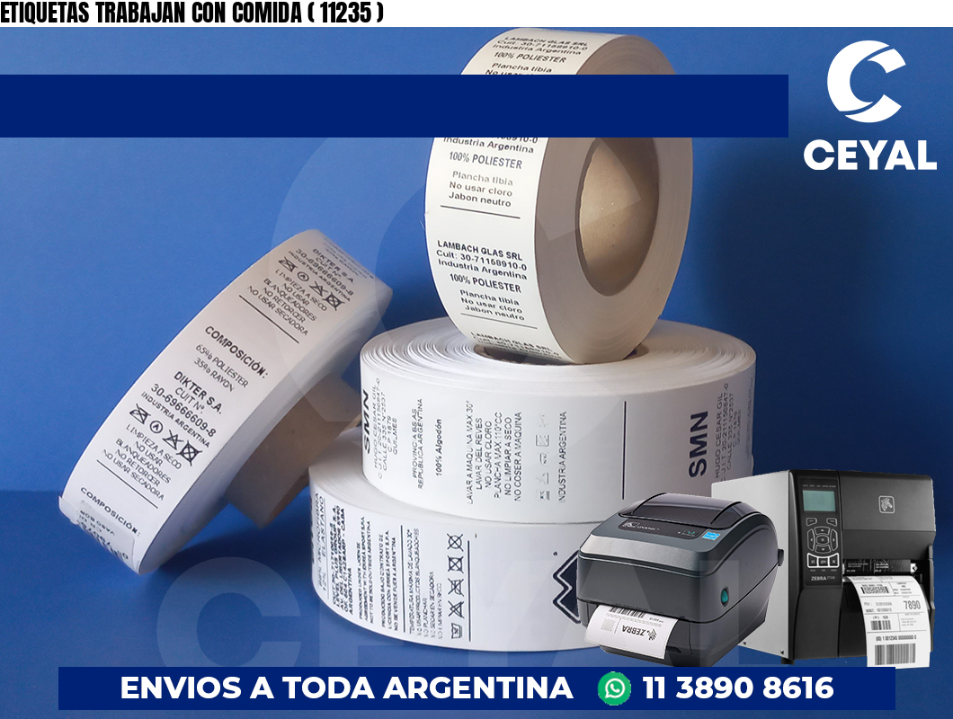 ETIQUETAS TRABAJAN CON COMIDA ( 11235 )