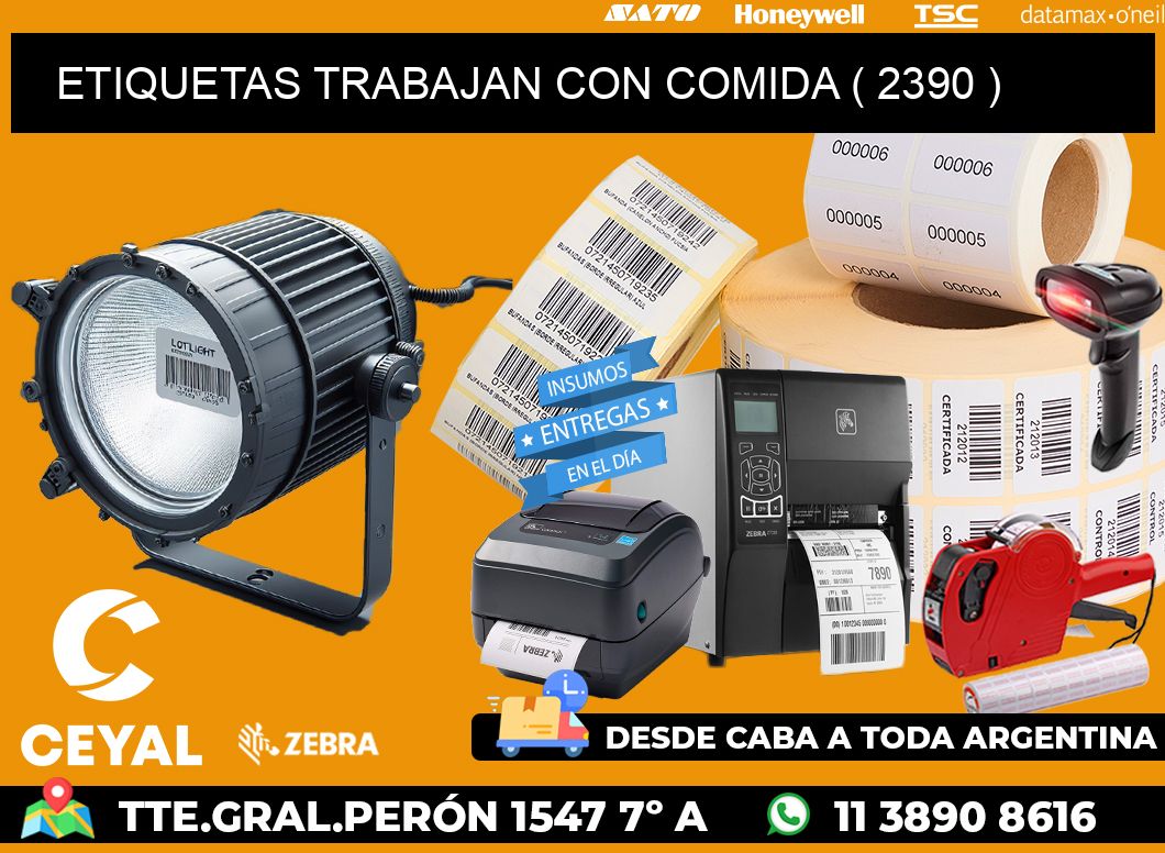 ETIQUETAS TRABAJAN CON COMIDA ( 2390 )