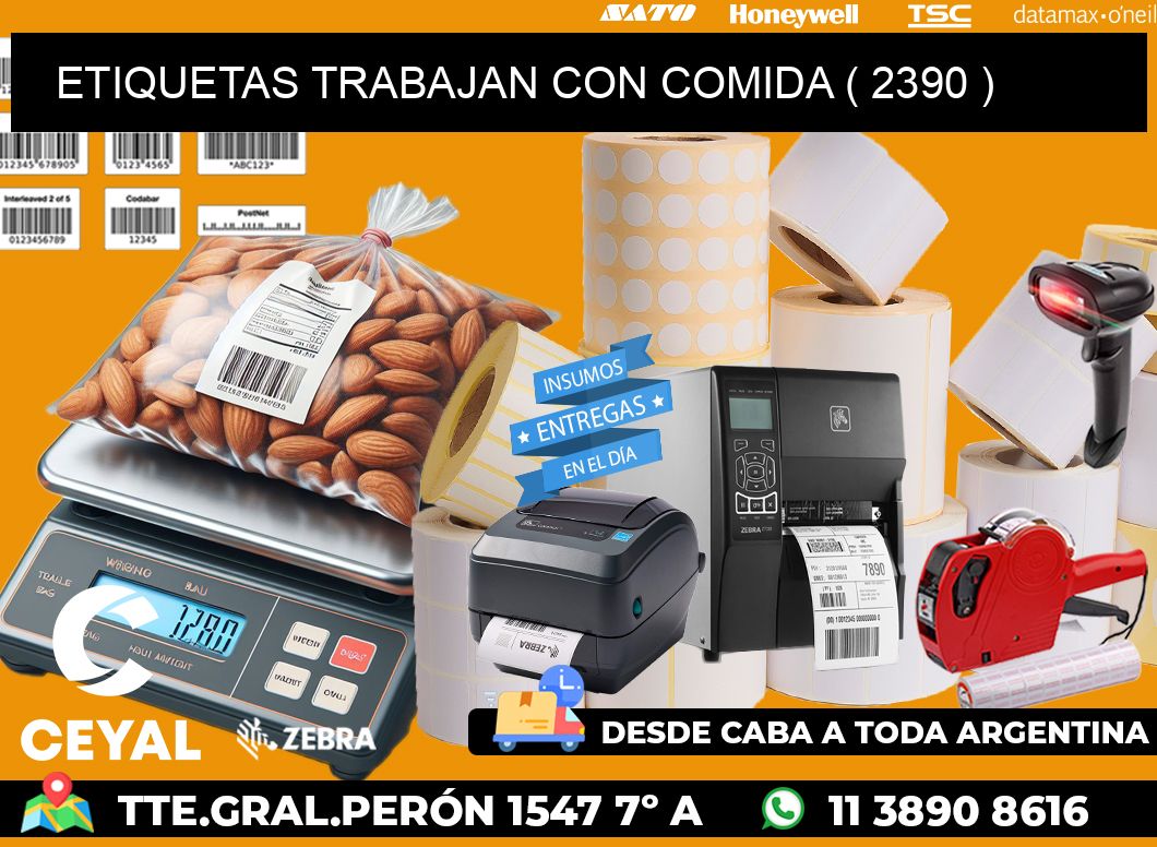 ETIQUETAS TRABAJAN CON COMIDA ( 2390 )