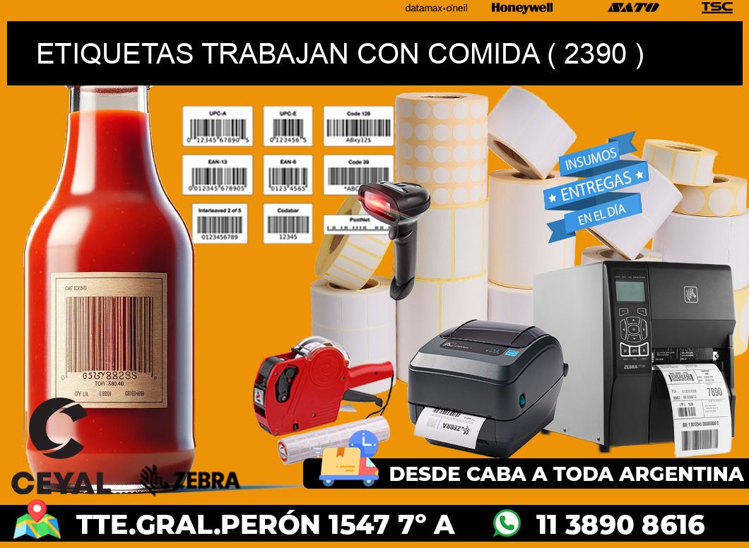 ETIQUETAS TRABAJAN CON COMIDA ( 2390 )