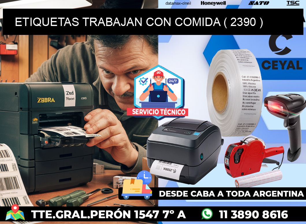 ETIQUETAS TRABAJAN CON COMIDA ( 2390 )