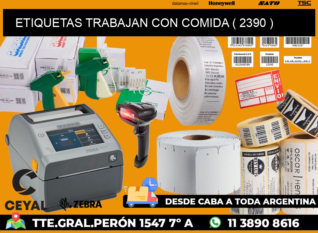 ETIQUETAS TRABAJAN CON COMIDA ( 2390 )