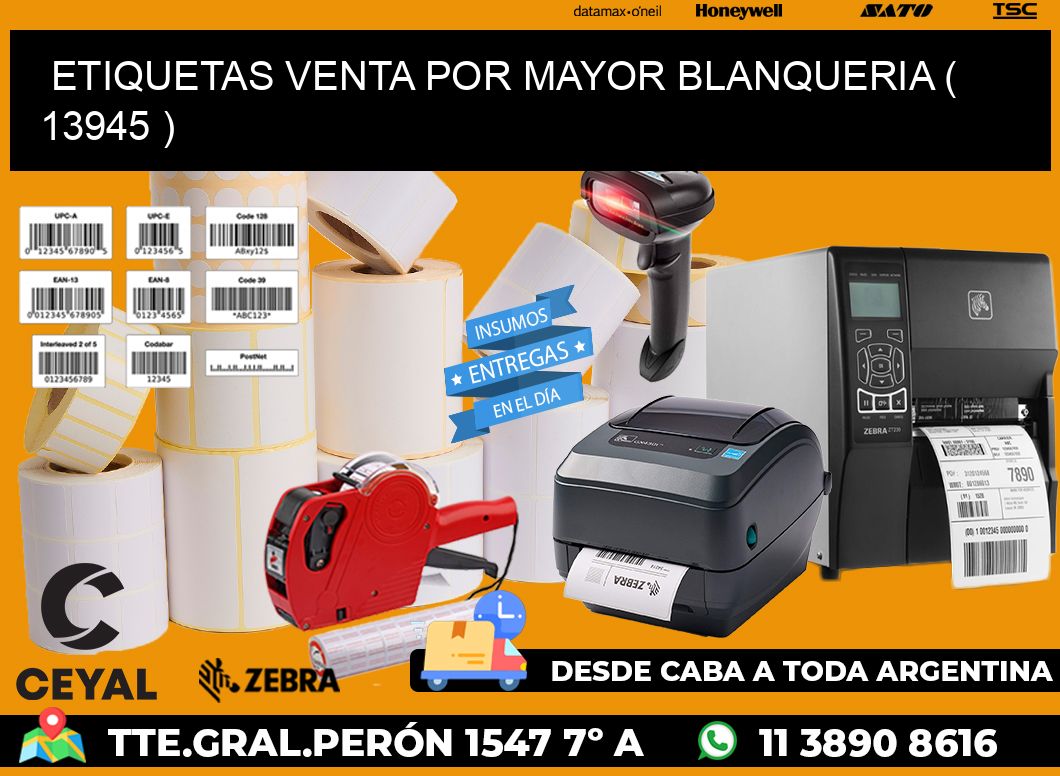 ETIQUETAS VENTA POR MAYOR BLANQUERIA ( 13945 )