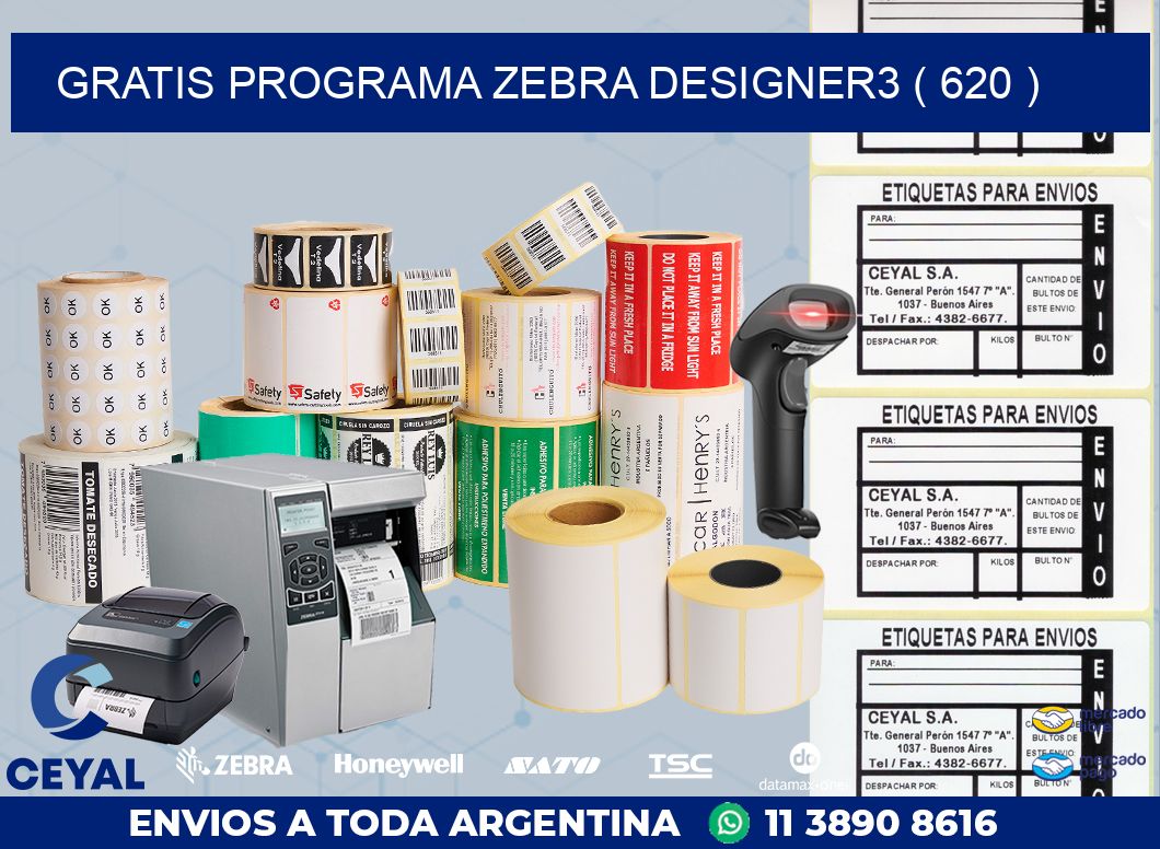 GRATIS PROGRAMA ZEBRA DESIGNER3 ( 620 )