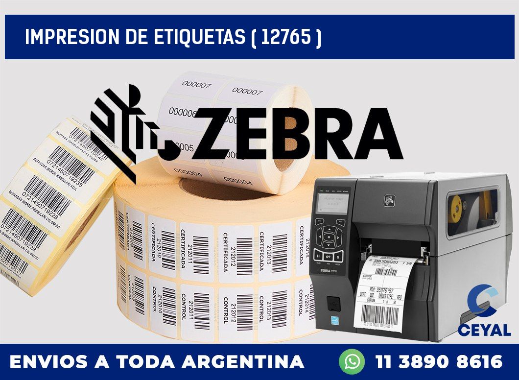 IMPRESION DE ETIQUETAS ( 12765 )