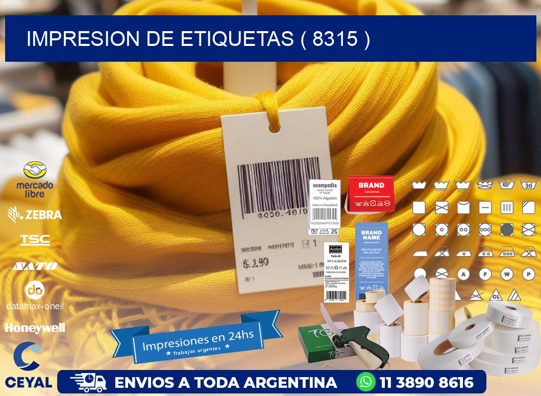 IMPRESION DE ETIQUETAS ( 8315 )