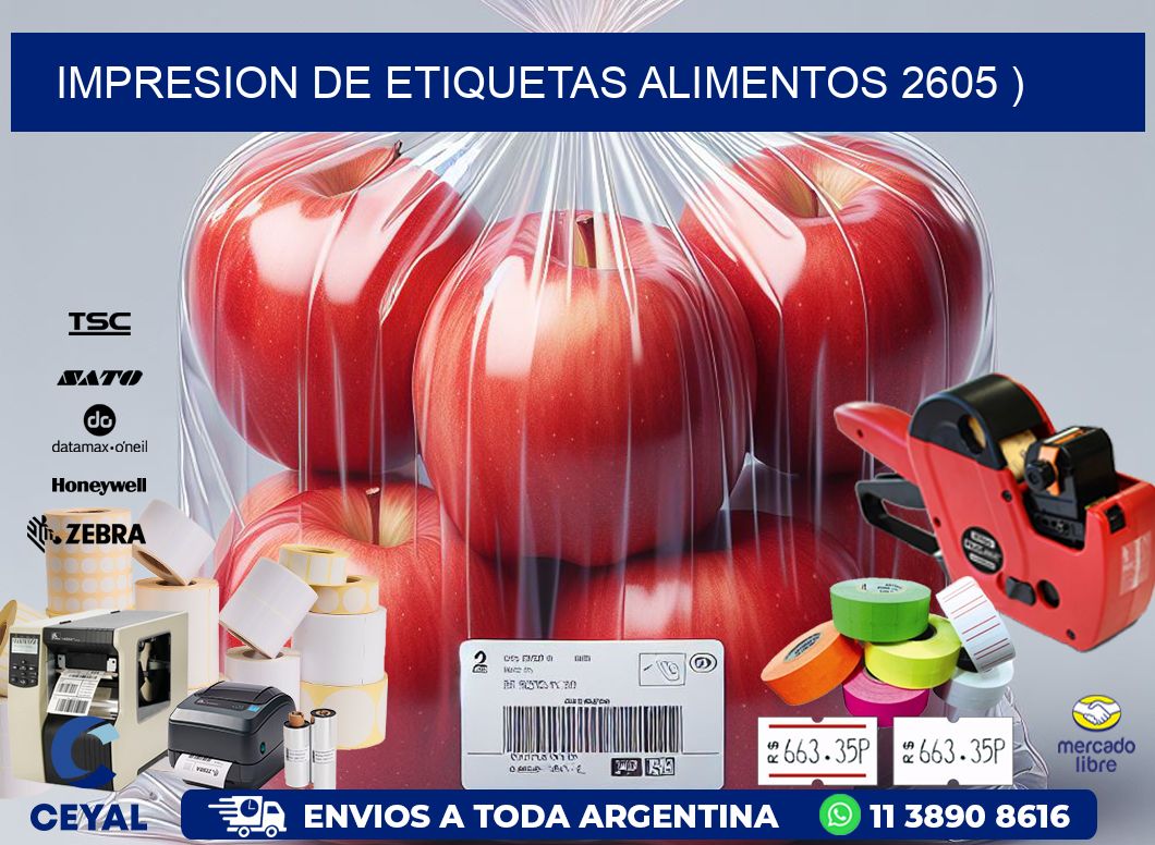 IMPRESION DE ETIQUETAS ALIMENTOS 2605 )