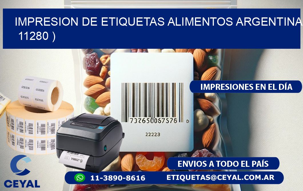 IMPRESION DE ETIQUETAS ALIMENTOS ARGENTINA   11280 )