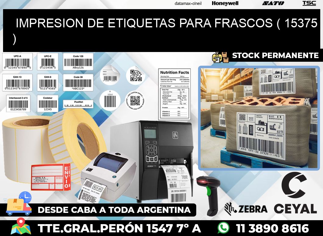IMPRESION DE ETIQUETAS PARA FRASCOS ( 15375 )