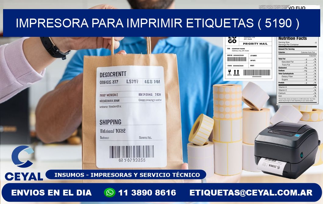IMPRESORA PARA IMPRIMIR ETIQUETAS ( 5190 )