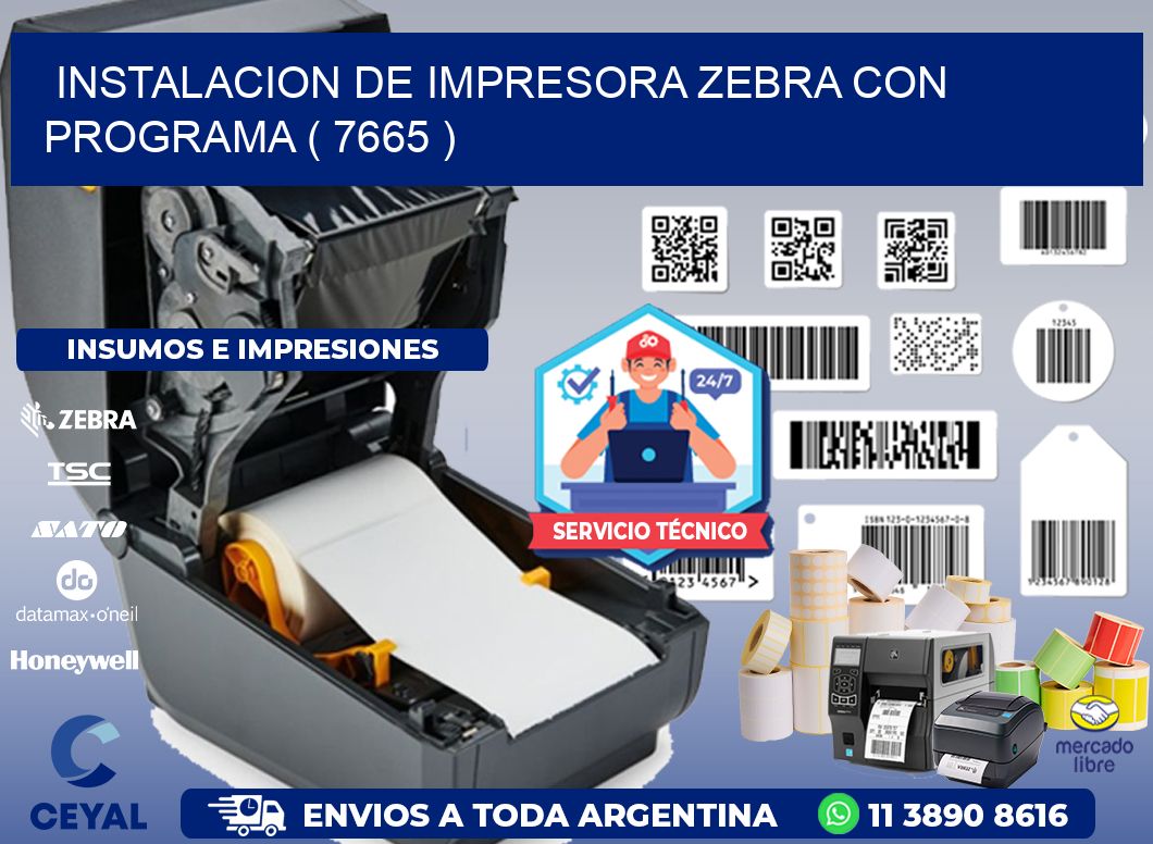 INSTALACION DE IMPRESORA ZEBRA CON PROGRAMA ( 7665 )