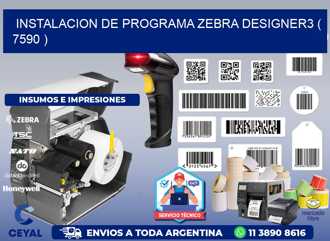 INSTALACION DE PROGRAMA ZEBRA DESIGNER3 ( 7590 )