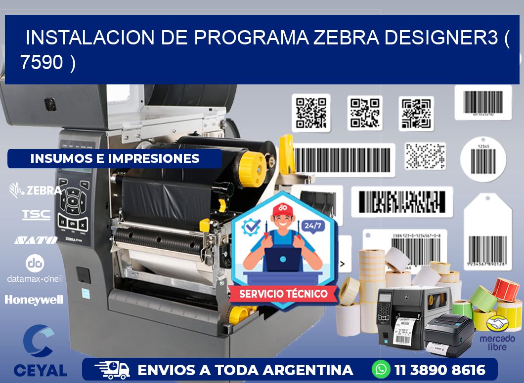 INSTALACION DE PROGRAMA ZEBRA DESIGNER3 ( 7590 )