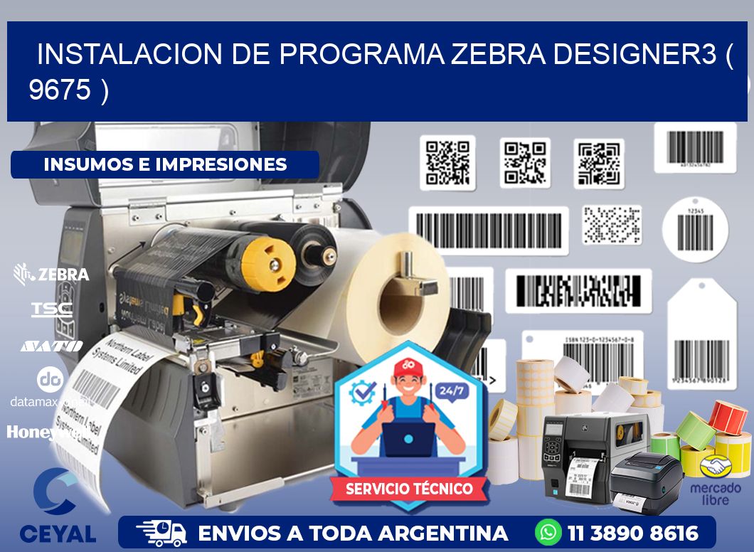 INSTALACION DE PROGRAMA ZEBRA DESIGNER3 ( 9675 )