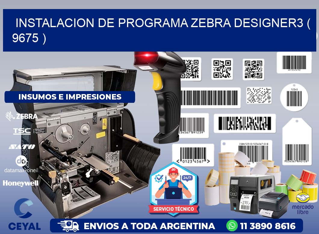 INSTALACION DE PROGRAMA ZEBRA DESIGNER3 ( 9675 )