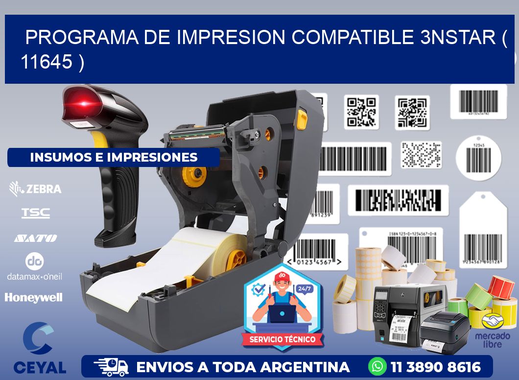 PROGRAMA DE IMPRESION COMPATIBLE 3NSTAR ( 11645 )