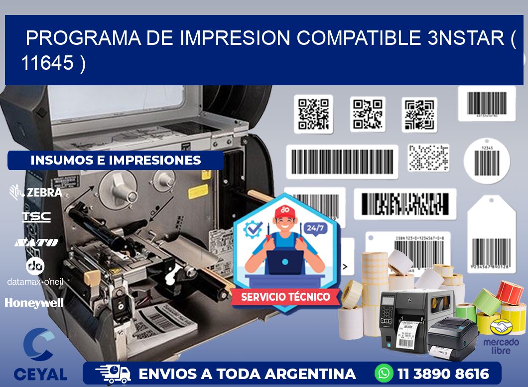 PROGRAMA DE IMPRESION COMPATIBLE 3NSTAR ( 11645 )