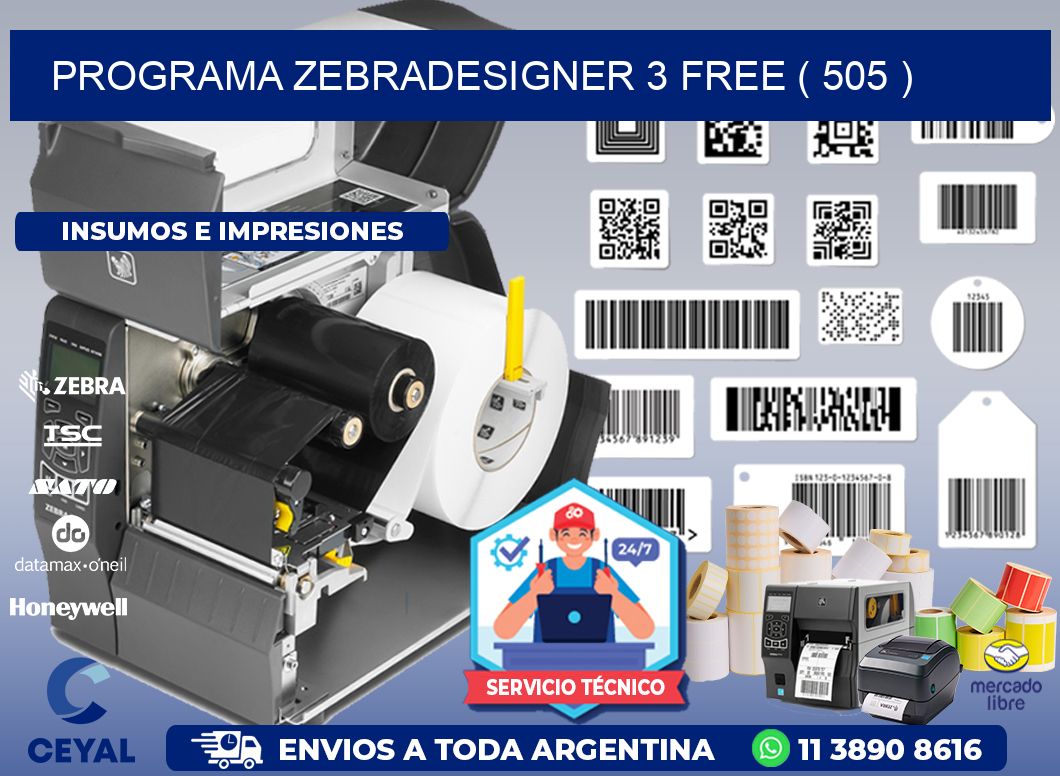 PROGRAMA ZEBRADESIGNER 3 FREE ( 505 )