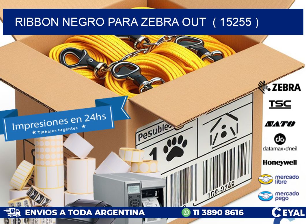 RIBBON NEGRO PARA ZEBRA OUT  ( 15255 )