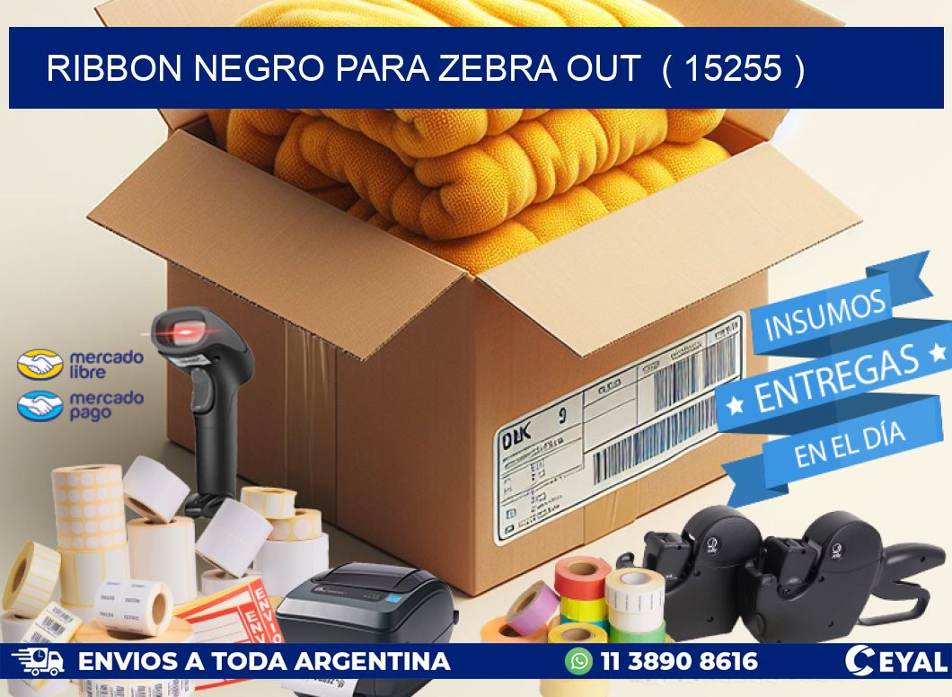 RIBBON NEGRO PARA ZEBRA OUT  ( 15255 )