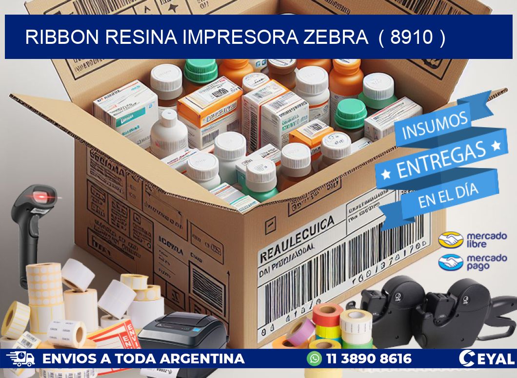RIBBON RESINA IMPRESORA ZEBRA  ( 8910 )