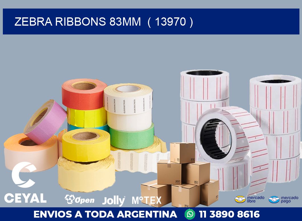 ZEBRA RIBBONS 83MM  ( 13970 )