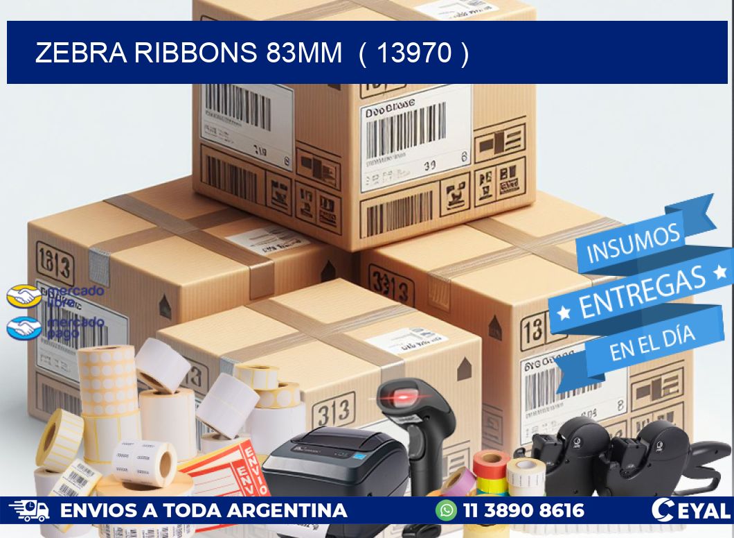 ZEBRA RIBBONS 83MM  ( 13970 )