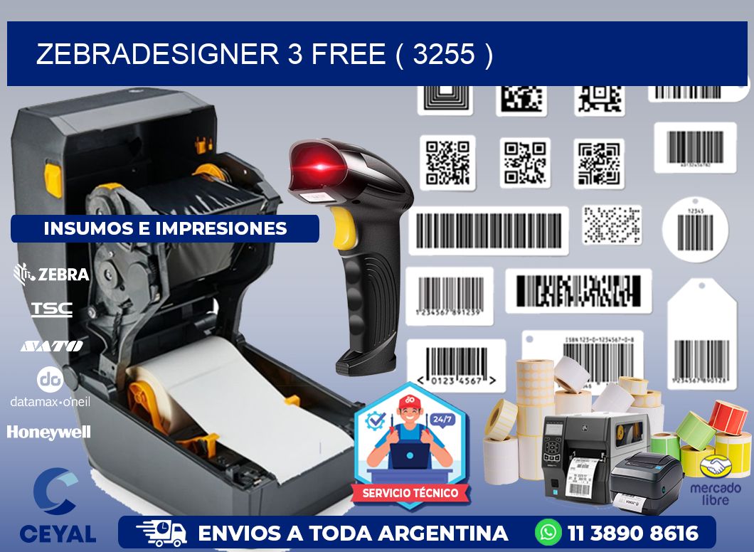 ZEBRADESIGNER 3 FREE ( 3255 )