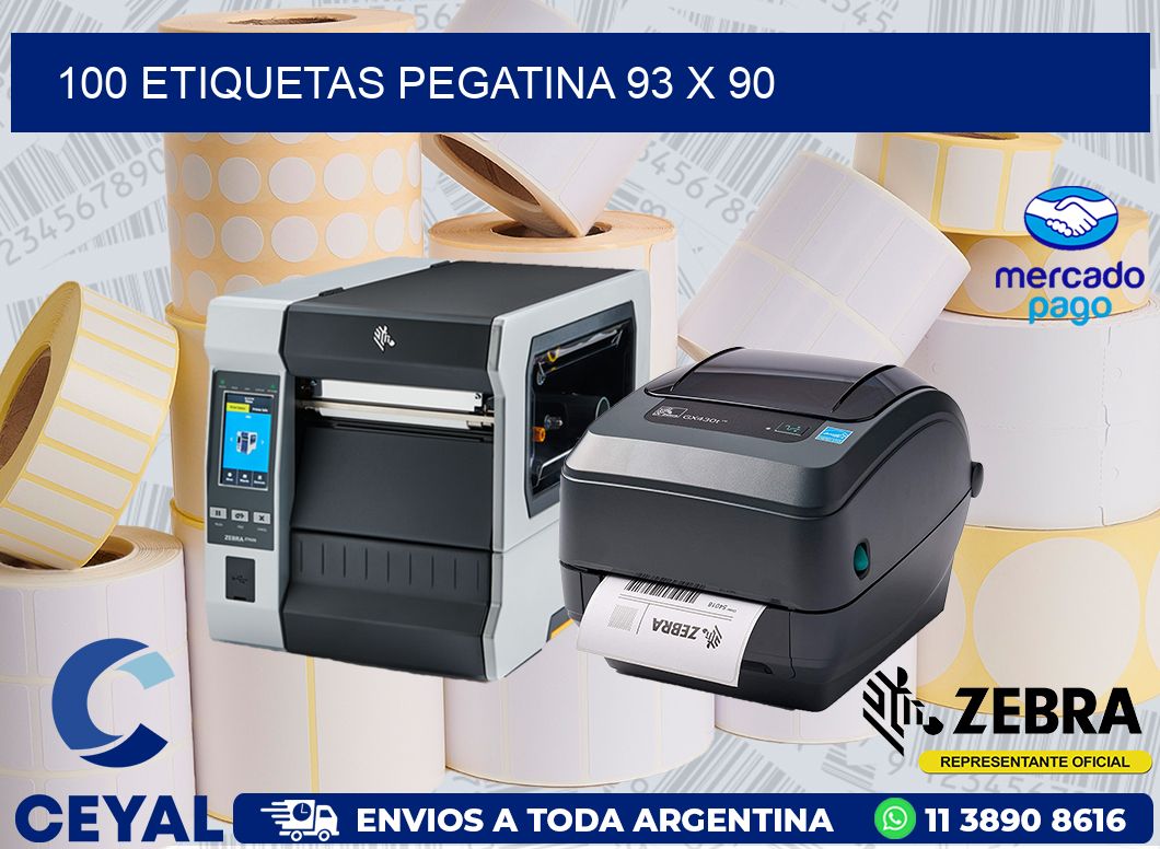 100 ETIQUETAS PEGATINA 93 x 90